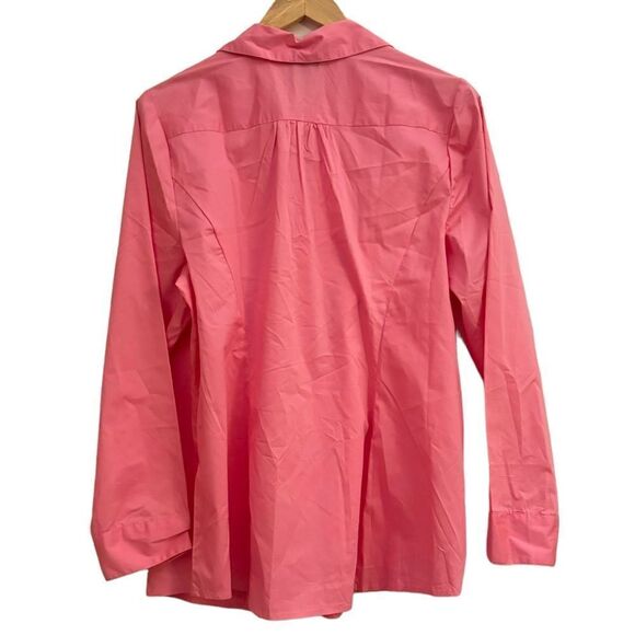 Lane Bryant NWT Women’s Pink Button Down Career Professional Office Top 18 - Picture 2 of 6
